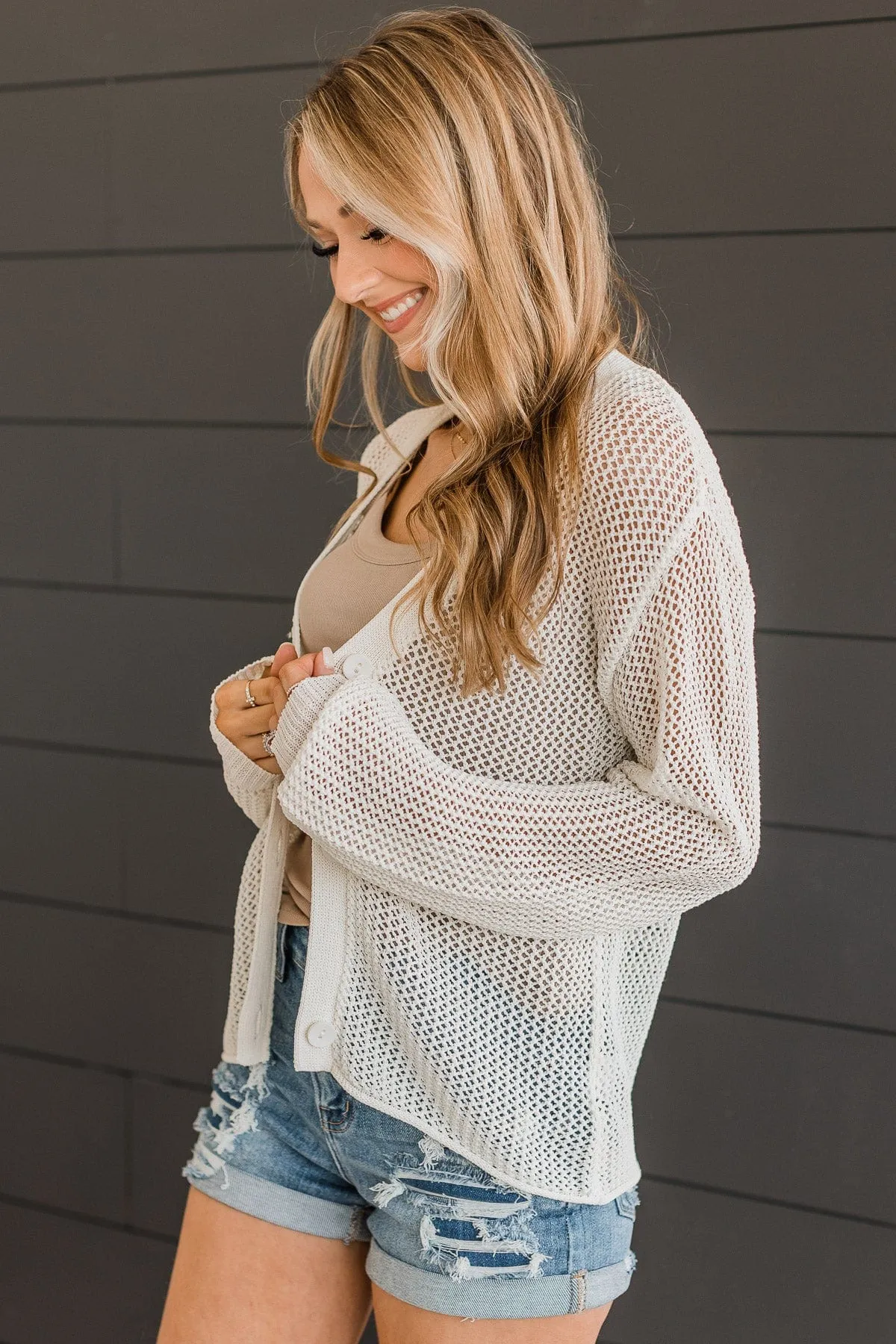 Thread & Supply Keeping Cool Cardigan- Ivory