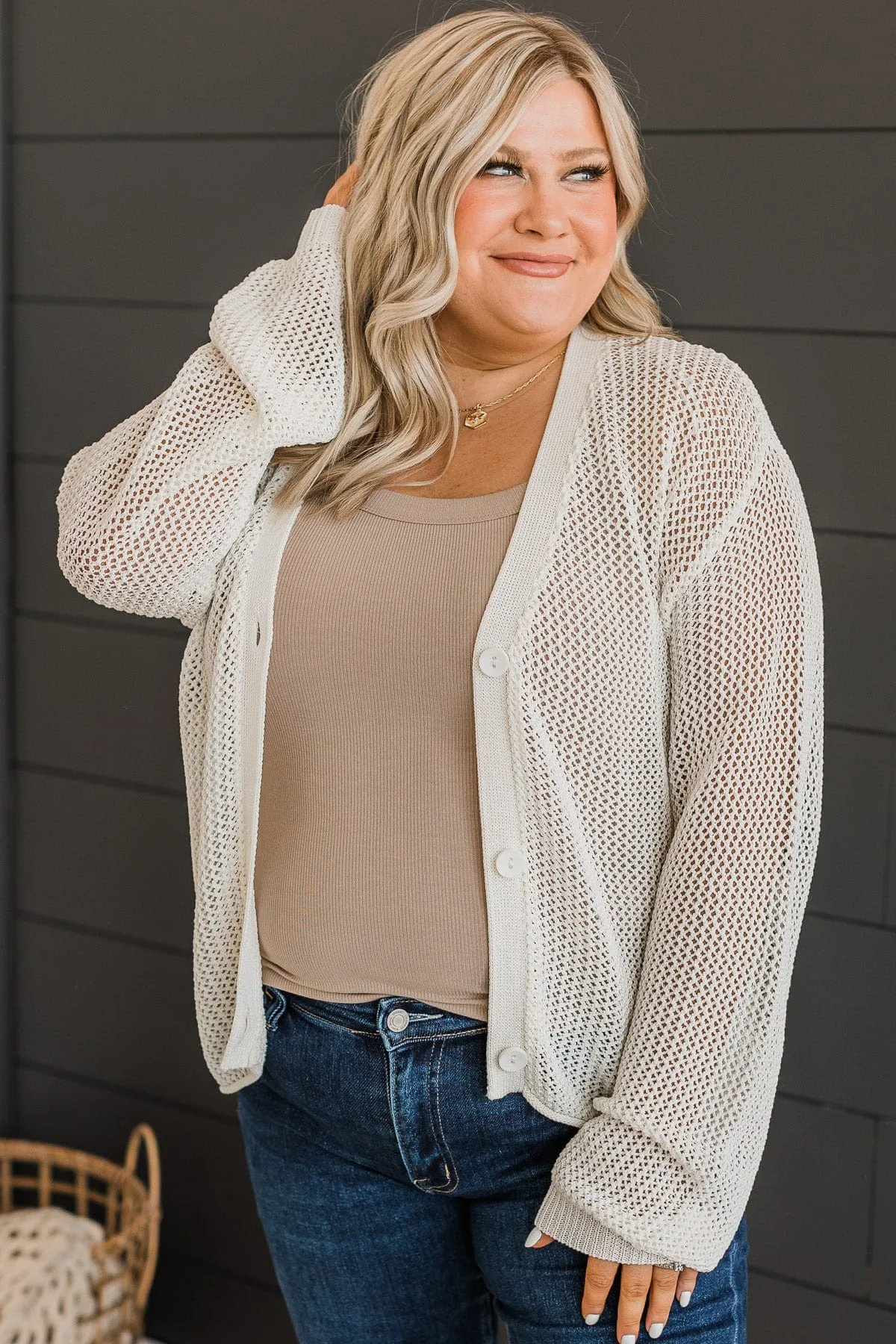 Thread & Supply Keeping Cool Cardigan- Ivory