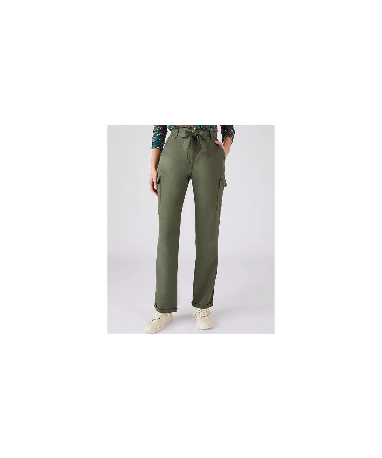 Tie Waist Cargo Trousers