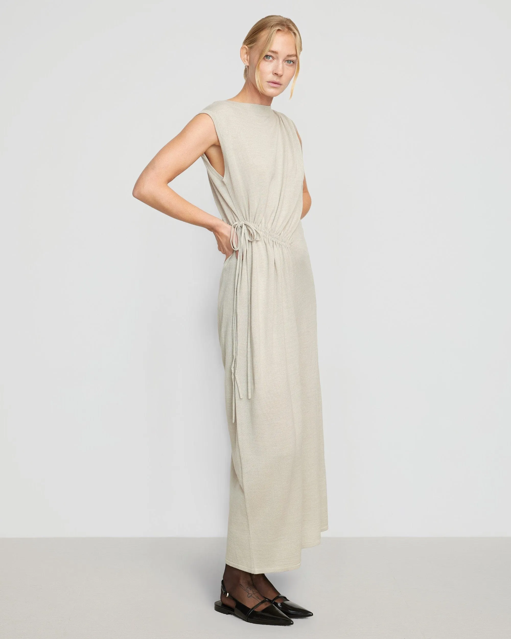 Torin Ruched Sweater Dress | Oatmeal