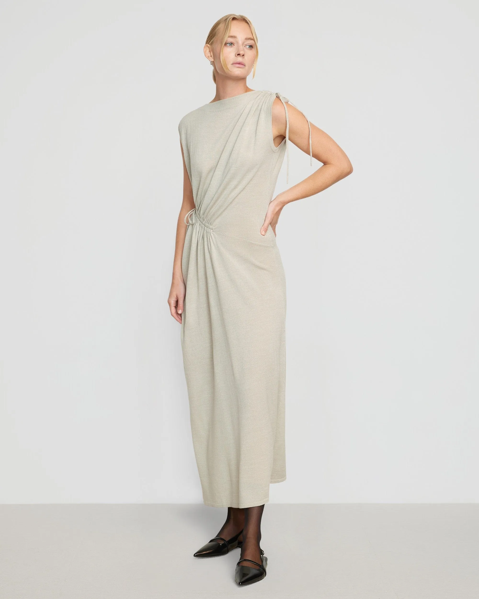 Torin Ruched Sweater Dress | Oatmeal