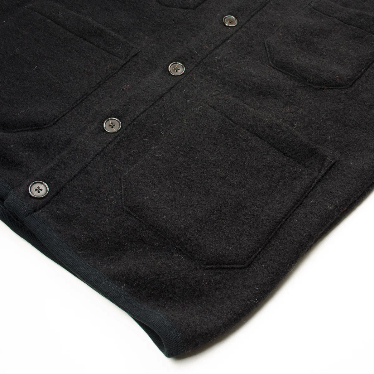 Universal Works - Cardigan Wool Fleece - Black