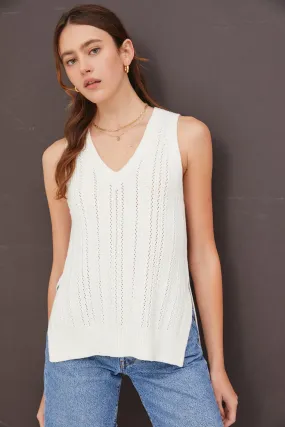 V-NECK KNIT TANK TOP