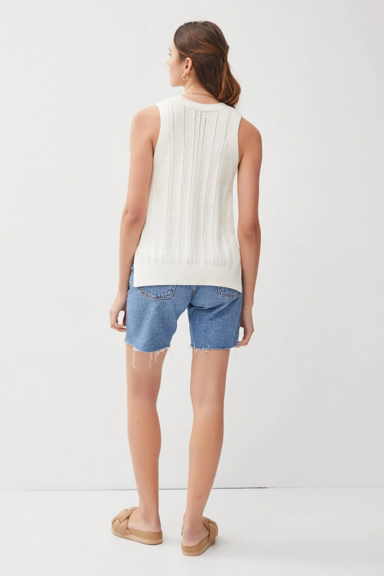 V-NECK KNIT TANK TOP