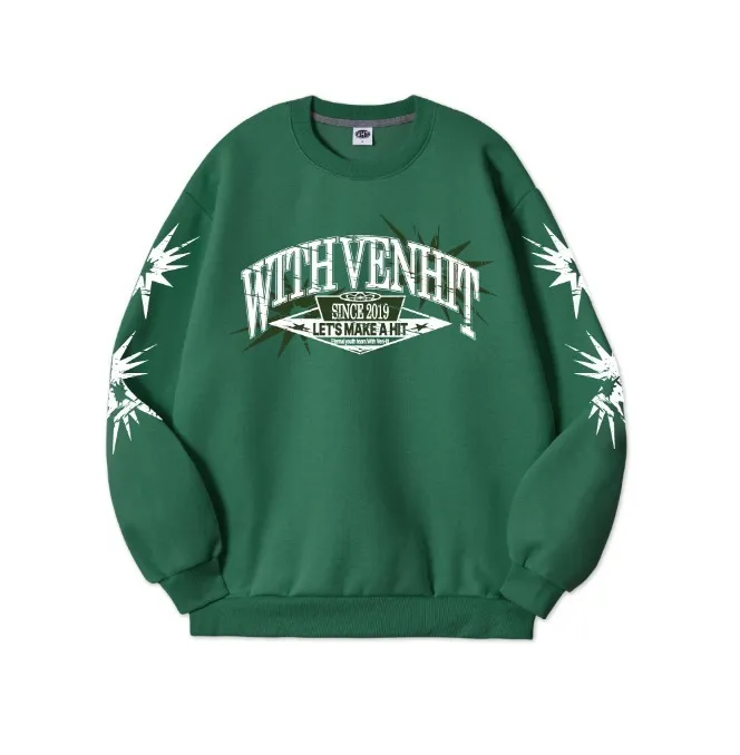 VENHIT  |Unisex U-Neck Long Sleeves Logo Sweatshirts