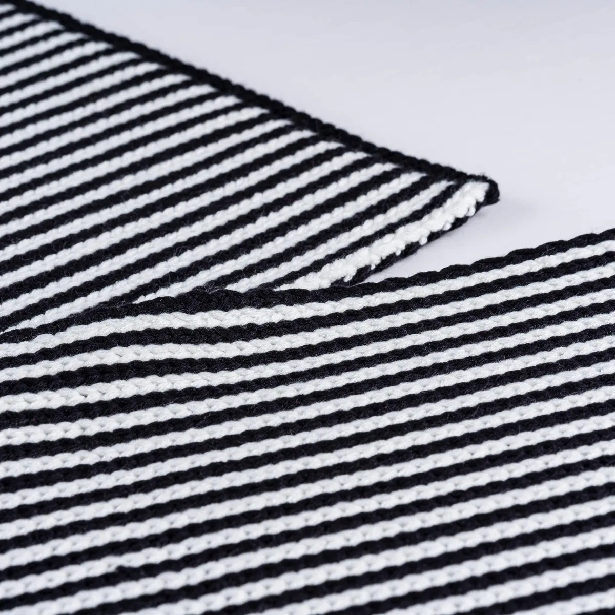 VERLOOP | knits Pinstripe Big Scarf - Black/White