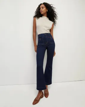 Veronica Beard - Carson High Rise Kick Flare Jean - Oxford