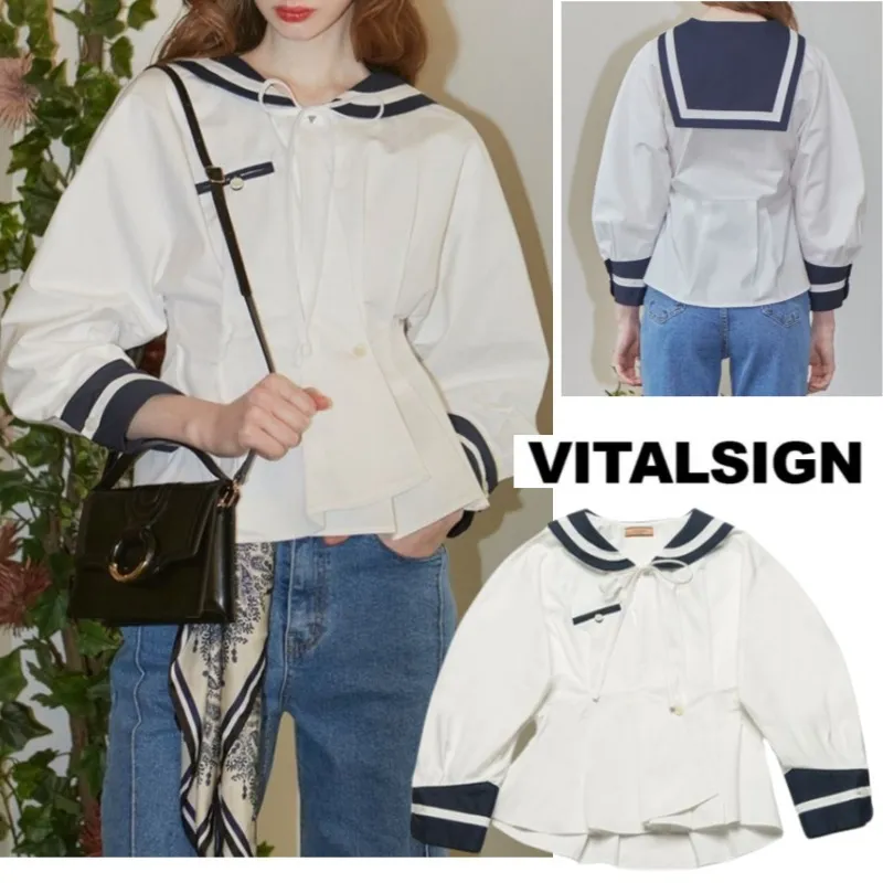 VITAL SIGN  |Casual Style Street Style Long Sleeves Cotton Party Style