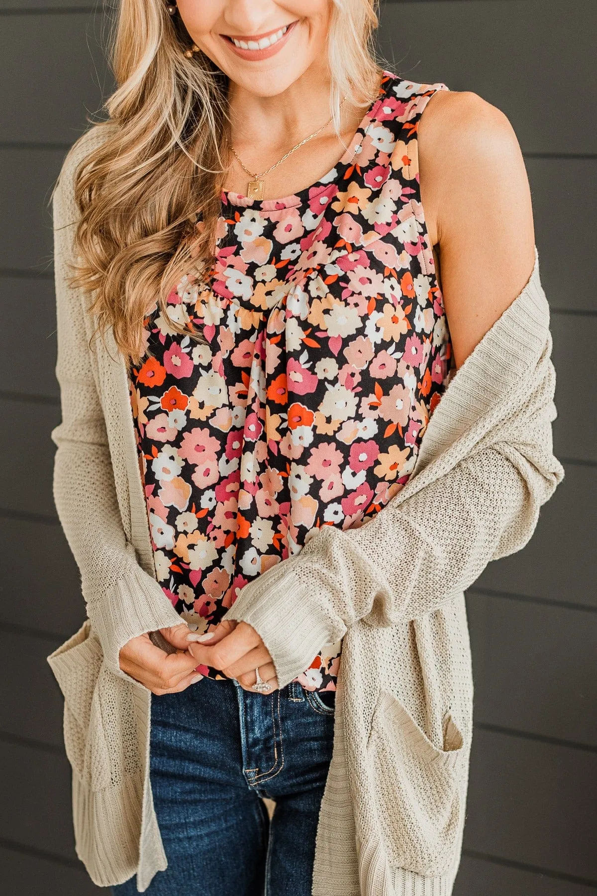 Welcoming To You Knitted Cardigan- Beige