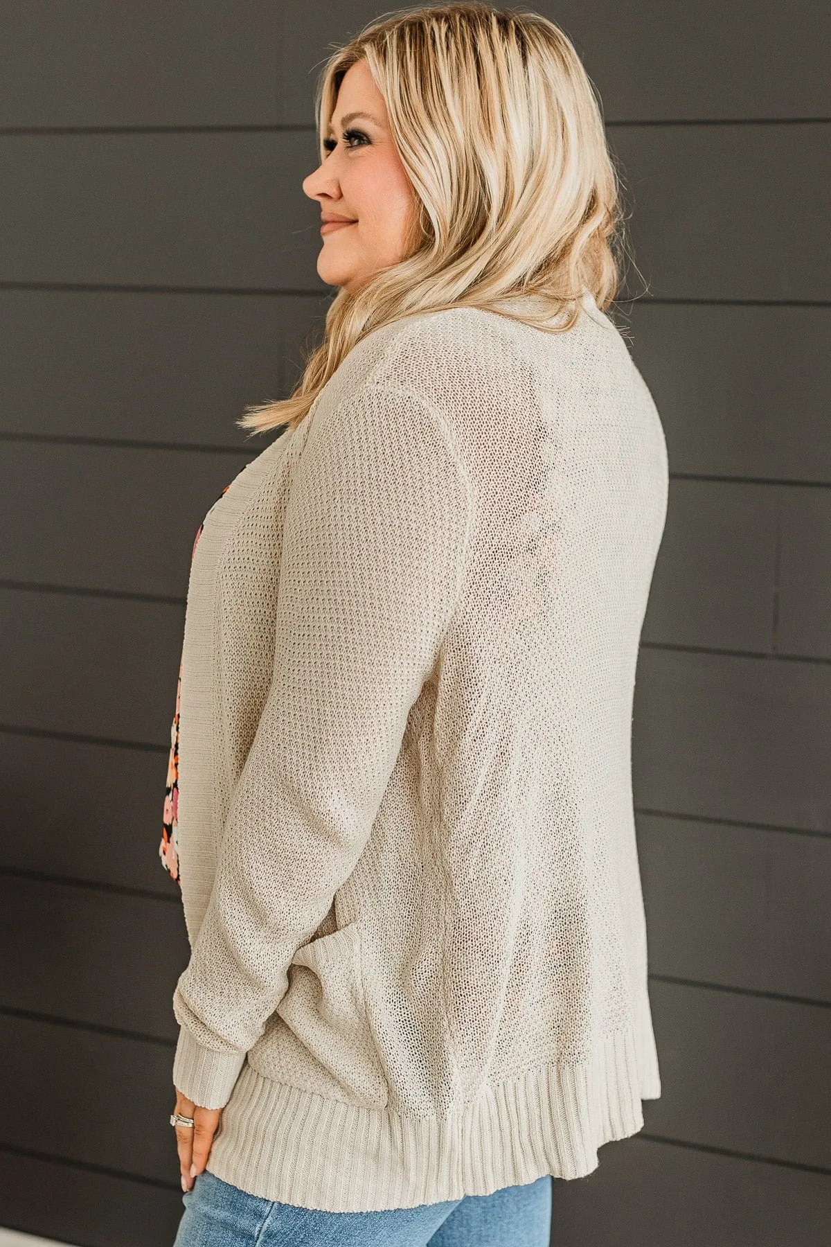 Welcoming To You Knitted Cardigan- Beige