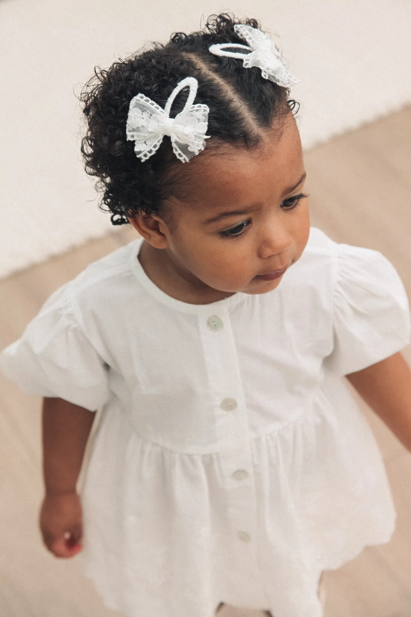 White Broderie Puff Sleeve Blouse