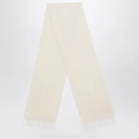 White cashmere scarf