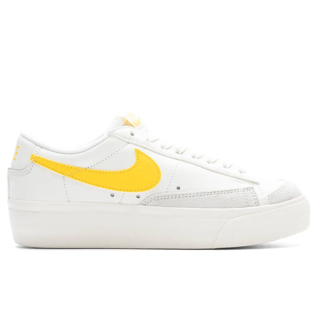 Womens Blazer Low Platform - Sail/Vivid Sulfur/Pale Ivory