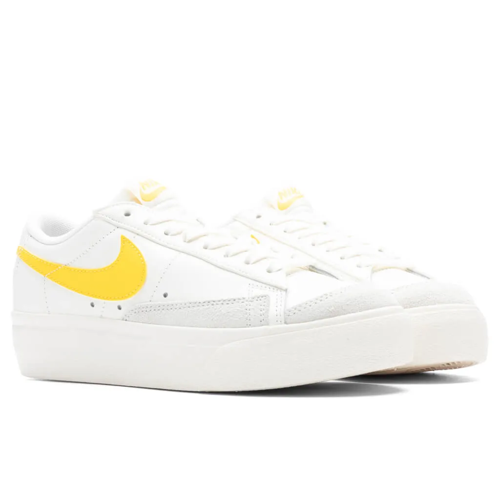 Womens Blazer Low Platform - Sail/Vivid Sulfur/Pale Ivory