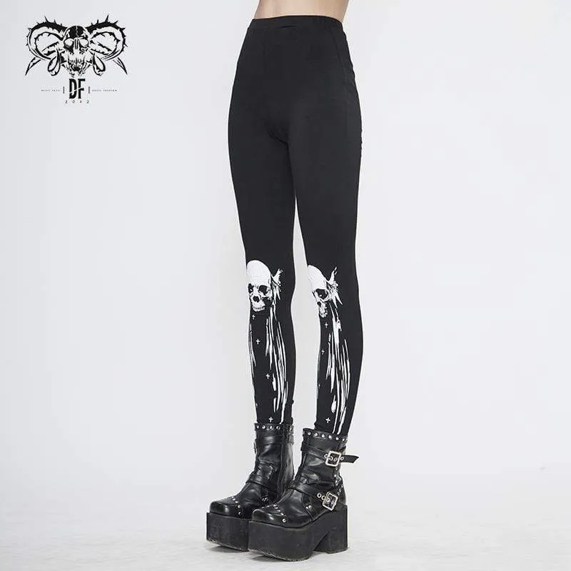 Women's Gothic Punk Skull Leggings