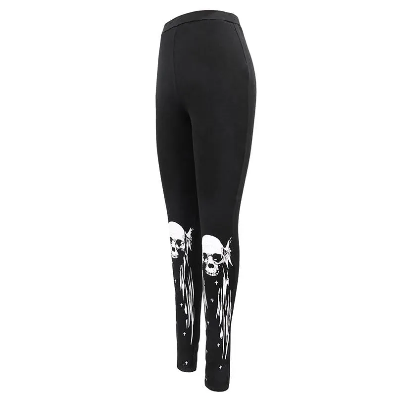 Women's Gothic Punk Skull Leggings