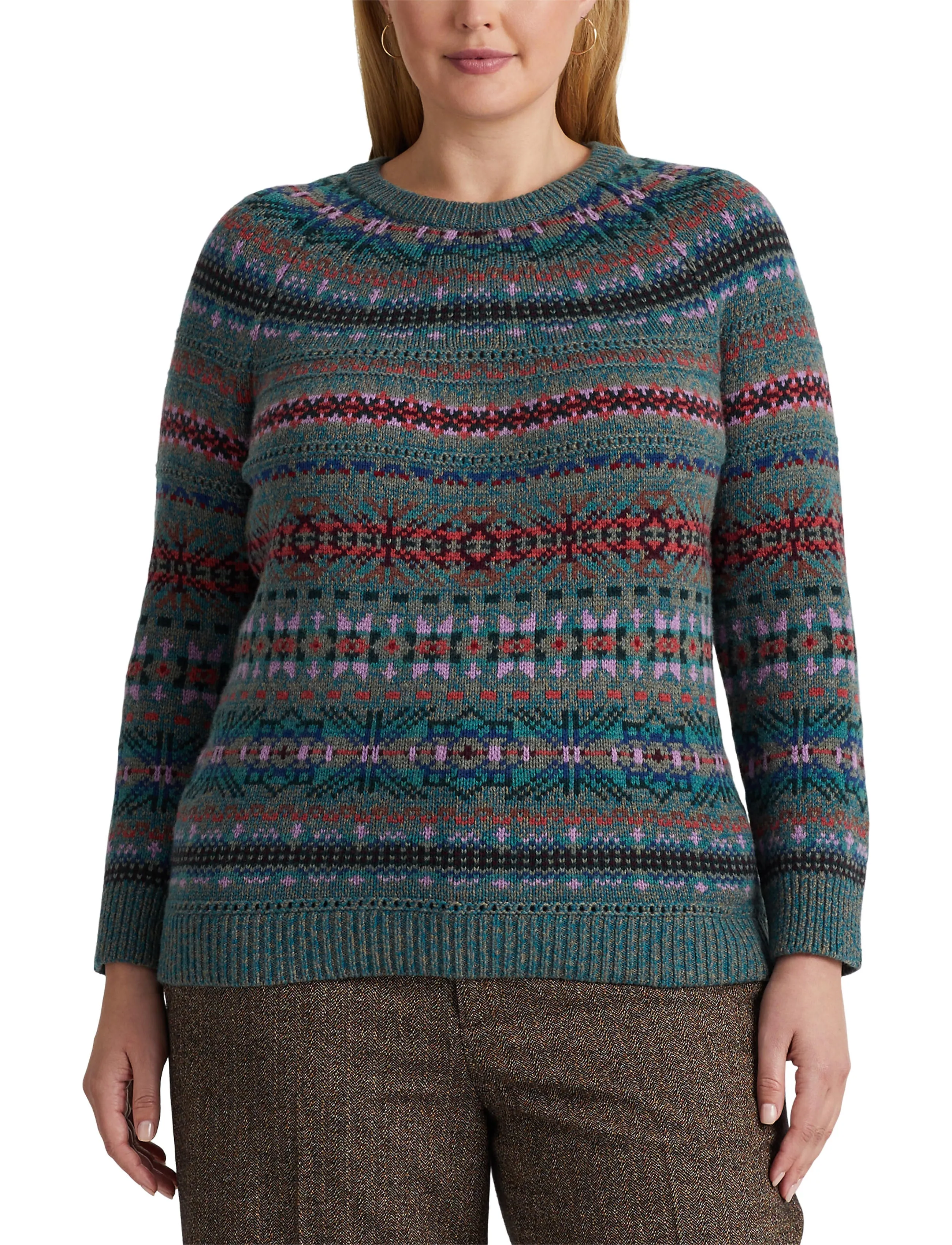 Womens Plus Size Andurah Sweater in Multicoloured