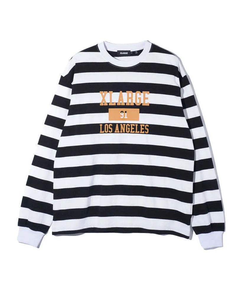 X-Large  |Crew Neck Pullovers Stripes Unisex Street Style Cotton