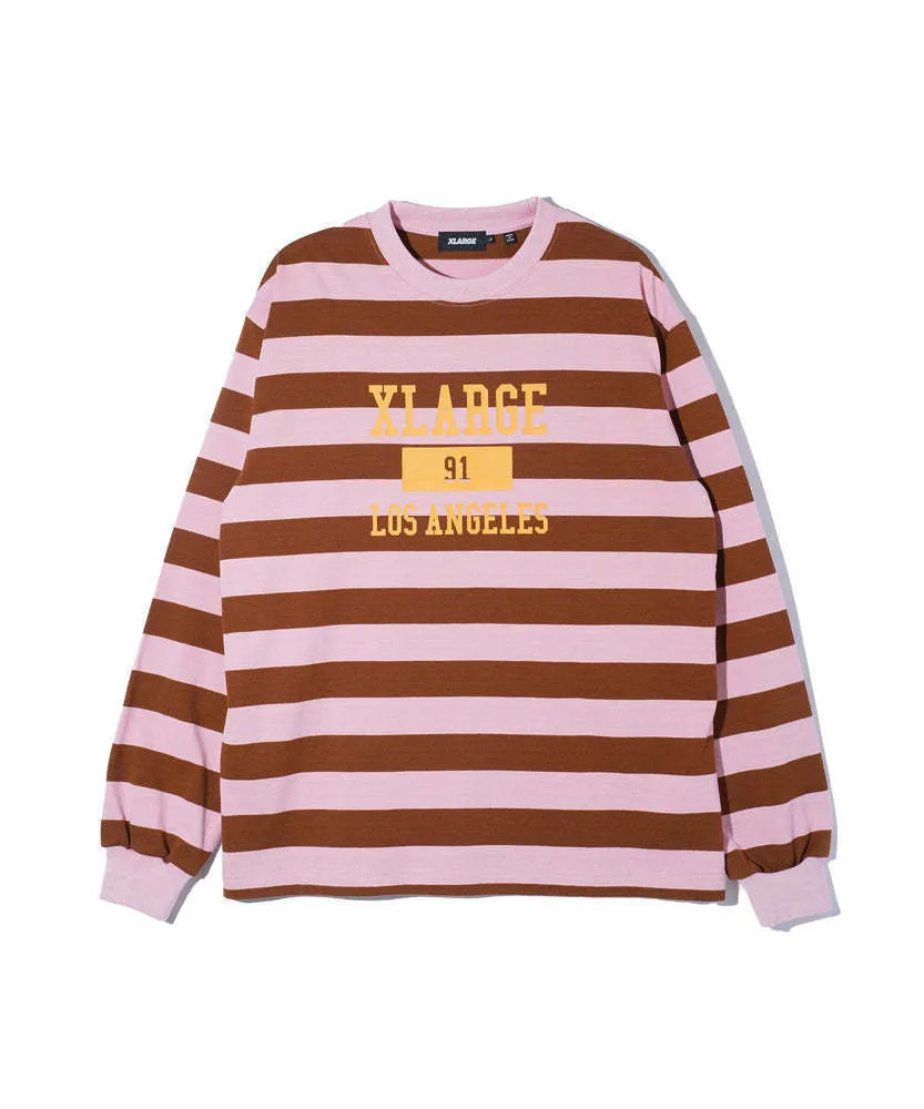 X-Large  |Crew Neck Pullovers Stripes Unisex Street Style Cotton