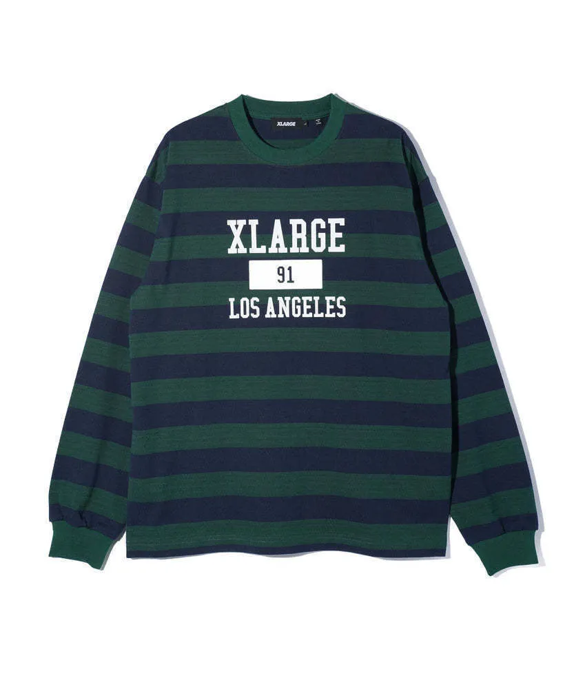 X-Large  |Crew Neck Pullovers Stripes Unisex Street Style Cotton