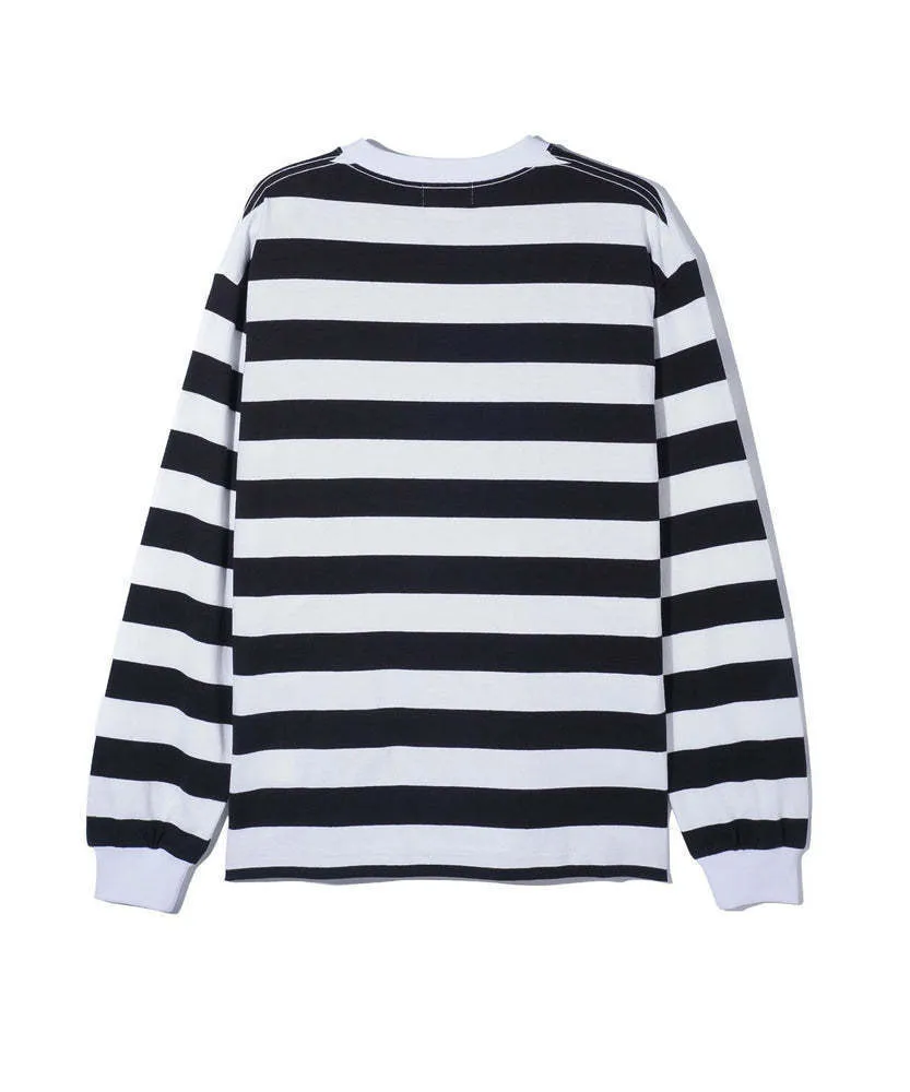 X-Large  |Crew Neck Pullovers Stripes Unisex Street Style Cotton