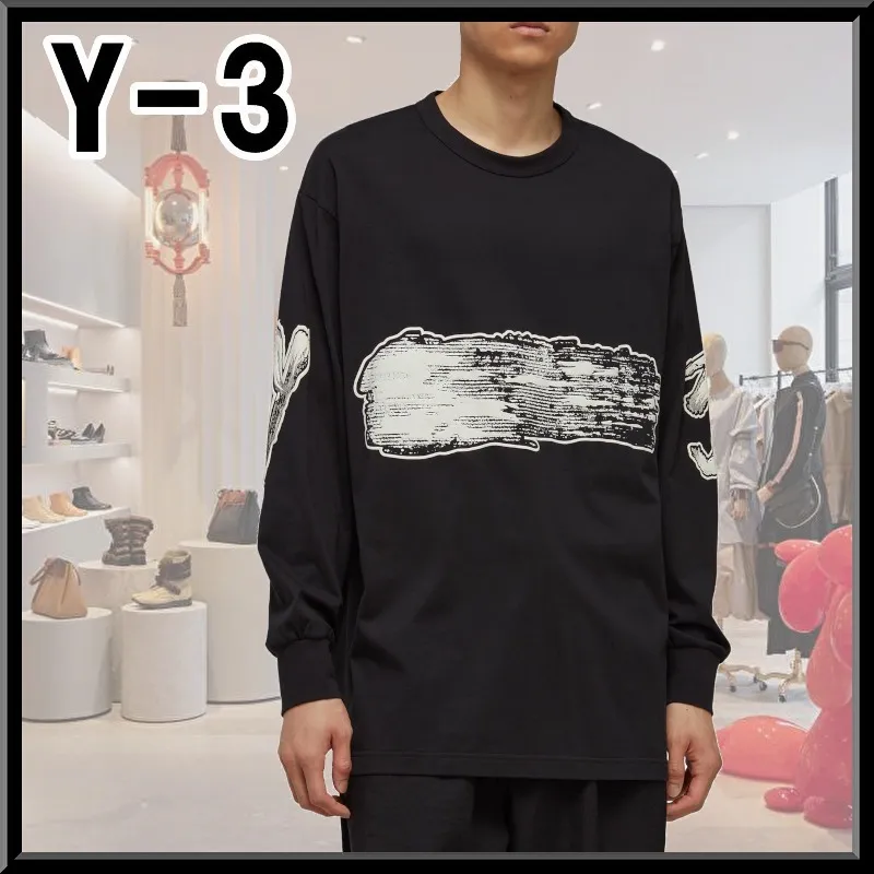 Y-3  |Crew Neck Pullovers Unisex Street Style Long Sleeves Plain