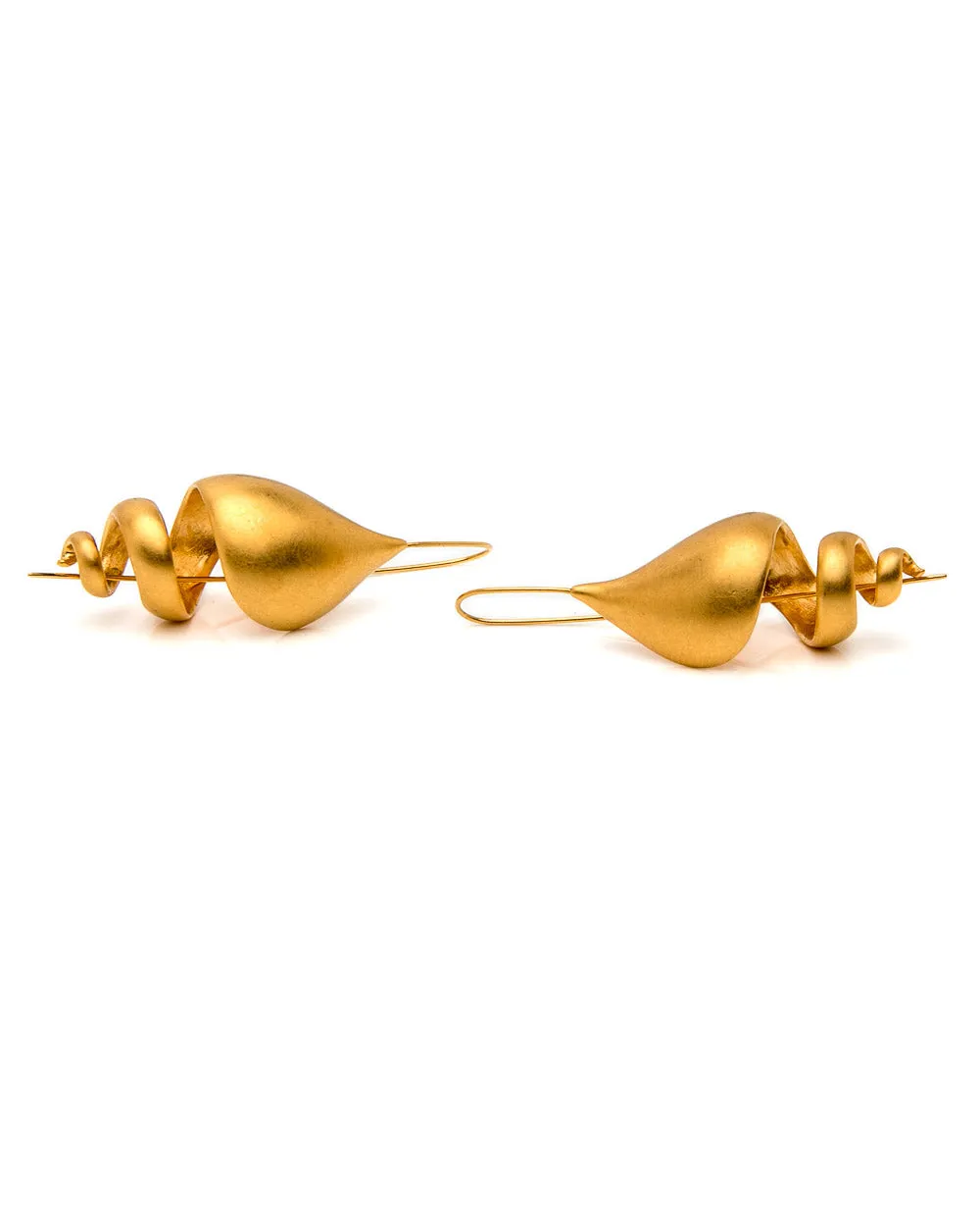 Yellow Gold Turret Earrings