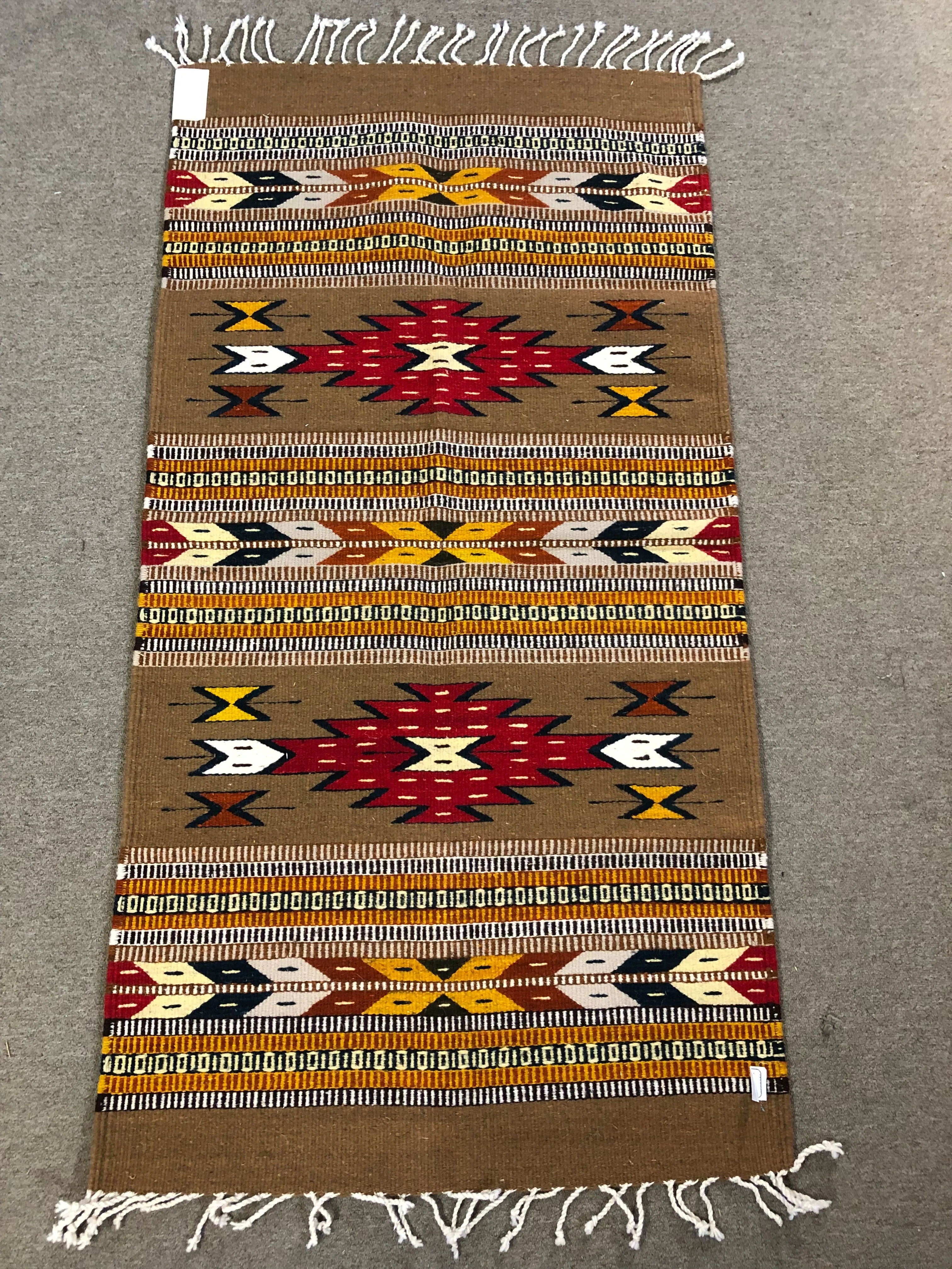 Zapotec Style Handwoven Wool Rug 1045