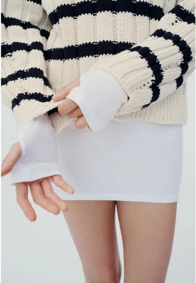 ZARA  |Stripes Casual Style Long Sleeves Cotton Elegant Style