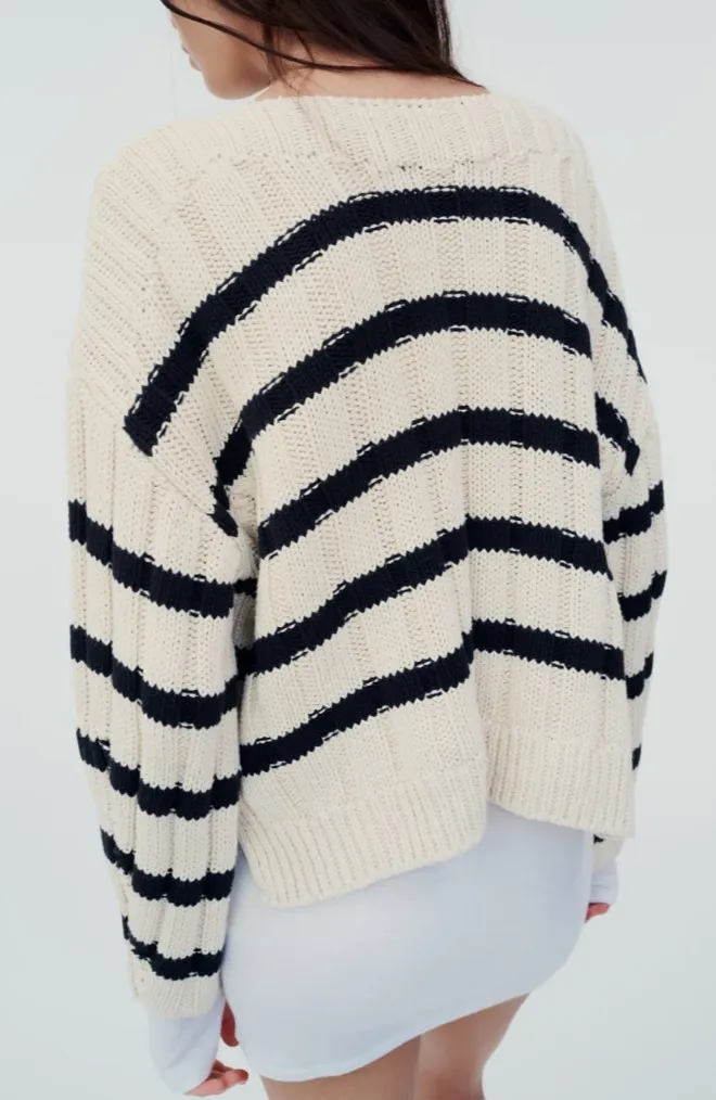 ZARA  |Stripes Casual Style Long Sleeves Cotton Elegant Style